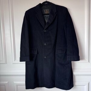 Men's Black Overcoat 100% Cashmere PLEASE SEE DESCRIPTION FOR SIZING